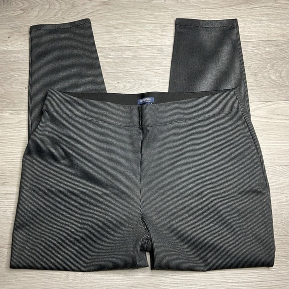 Max Edition Pant's Black Striped Straight Leg Pockets Size 1X - Picture 1 of 5
